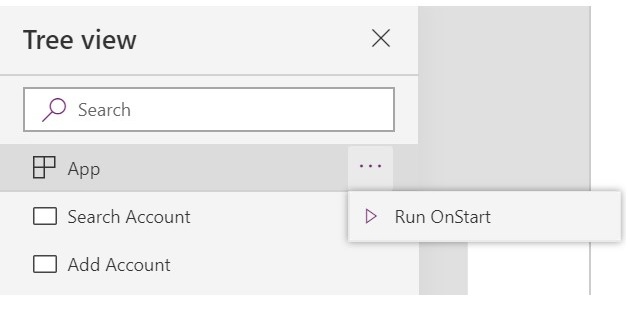 Screen shot of Power Apps studio