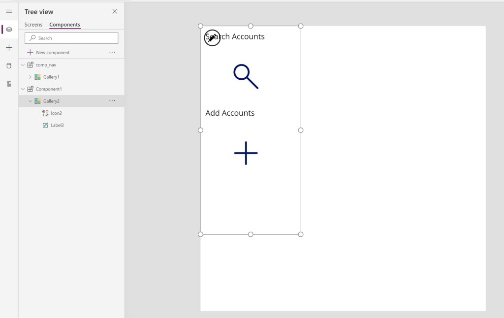 Screenshot of Power Apps studio 